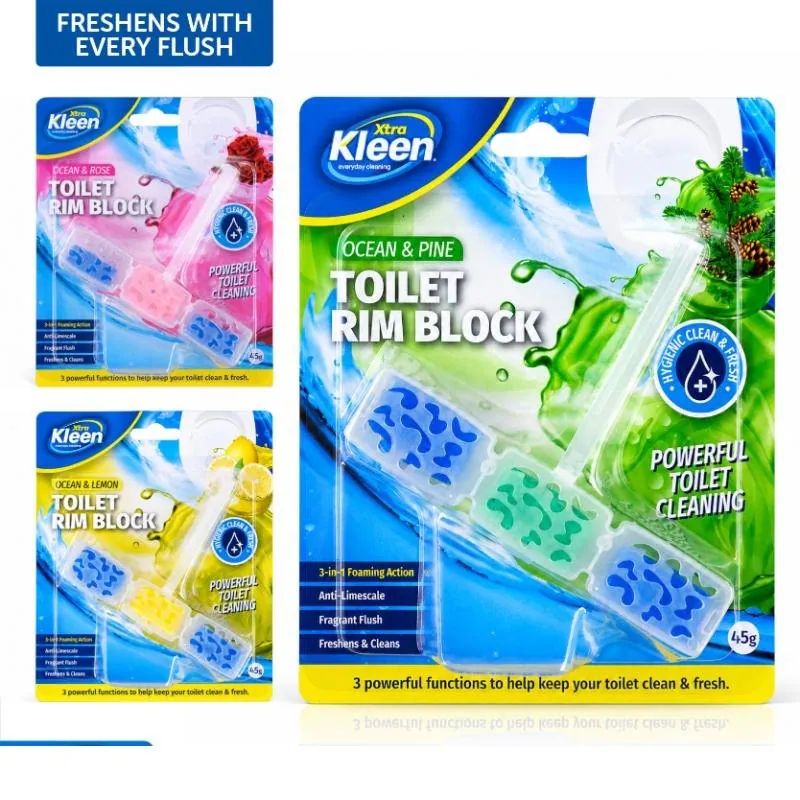 Toilet Rim Clip on Freshener 3 Section - 3 Scents Assorted Ocean & Rose, Ocean & Lemon, Ocean & Pine – image 4
