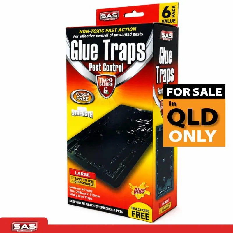 Sas Pest Control Glue Trap 6pk 20.5cm X 11cm X 1cm Black & Clear Glue – image 4