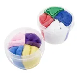 Air Dry Clay Super Light Mixed Colour Tub 150g 2 Assorted Packs: Pack 1 -Light Blue, Bright Yellow, Hot Pink, Purple & Pack 2 - Dark Blue, White, Green, Red – image 1