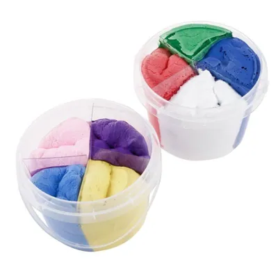 Air Dry Clay Super Light Mixed Colour Tub 150g 2 Assorted Packs: Pack 1 -Light Blue, Bright Yellow, Hot Pink, Purple & Pack 2 - Dark Blue, White, Green, Red