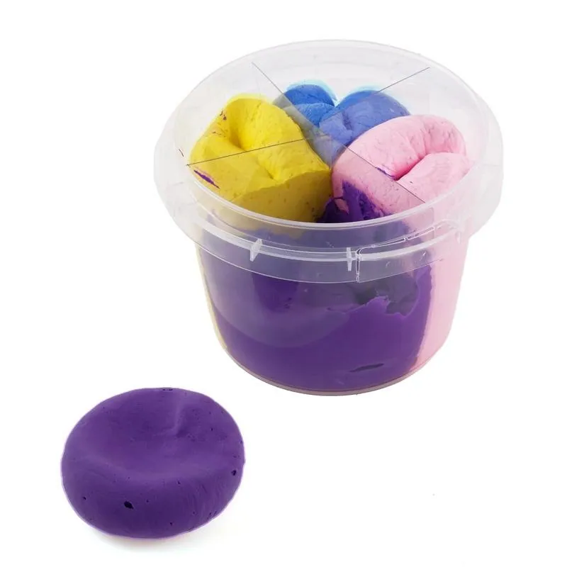 Air Dry Clay Super Light Mixed Colour Tub 150g 2 Assorted Packs: Pack 1 -Light Blue, Bright Yellow, Hot Pink, Purple & Pack 2 - Dark Blue, White, Green, Red – image 2