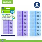 Pill Box 7 Day Organiser with 14 Slots with Braille – Blue & Purple – image 4