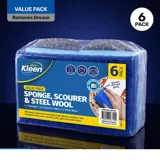 Sponge, Scourer Pad, Steel Wool Value Pack Set - 6pc – image 4