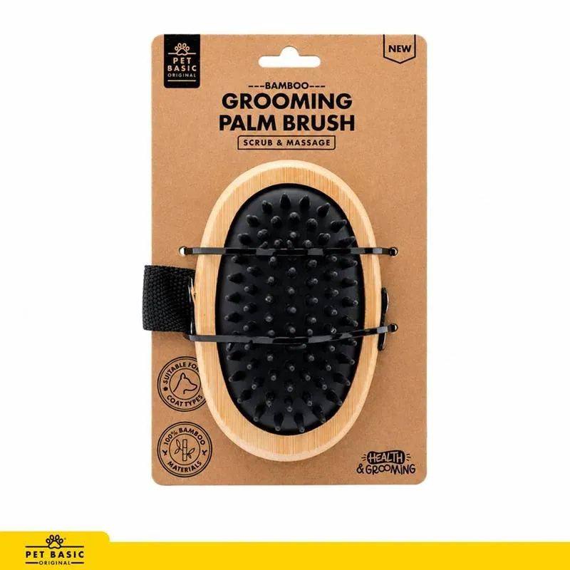 Pet Bamboo Palm Massage Brush 13.5cm X 7cm – image 4
