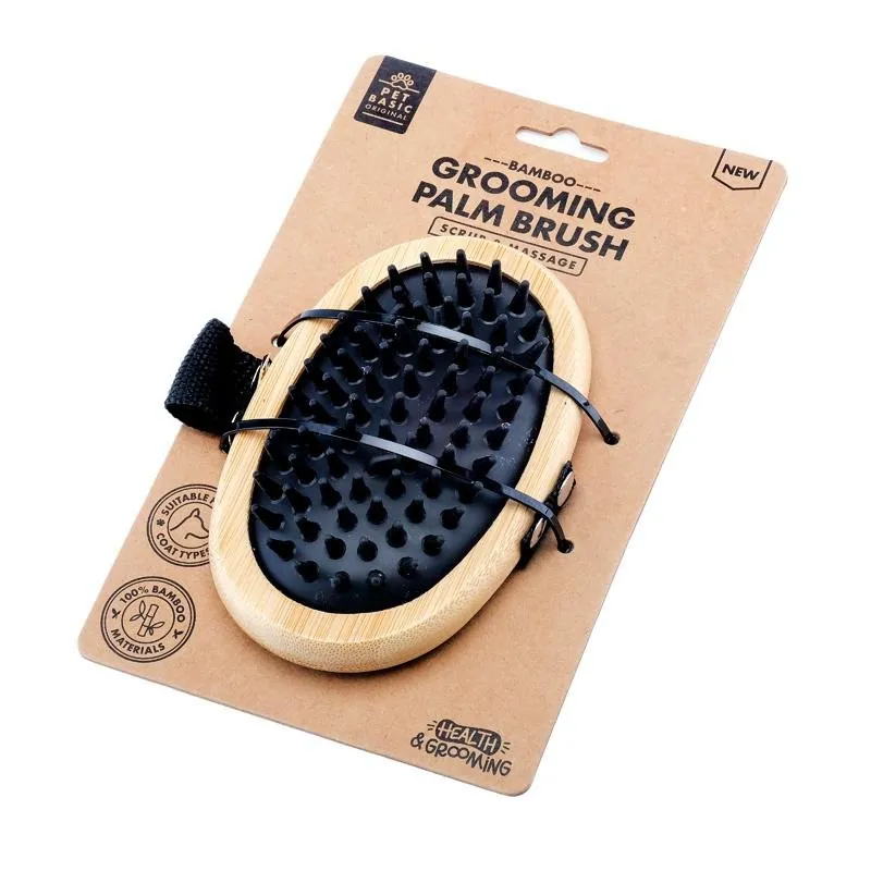 Pet Bamboo Palm Massage Brush 13.5cm X 7cm – image 3