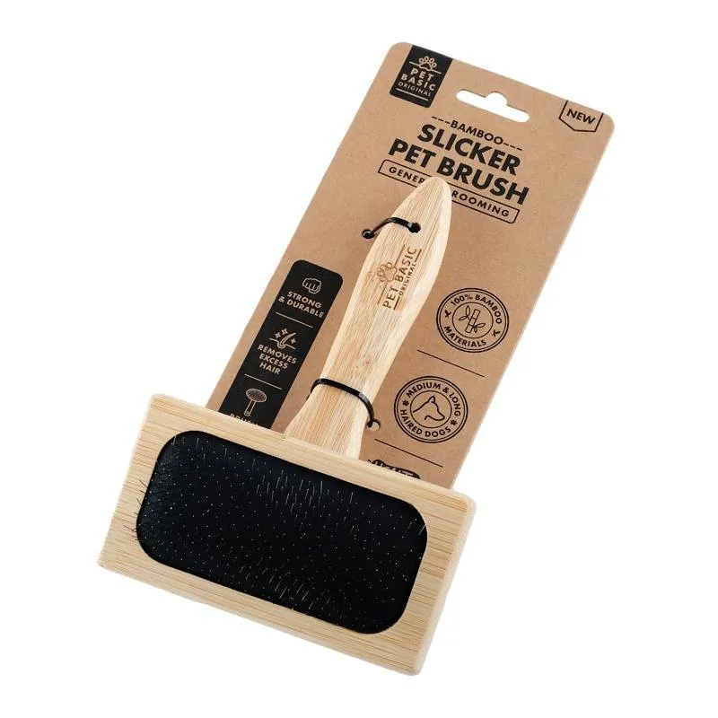 Pet Bamboo Slicker Brush 15cm X 11cm – image 3