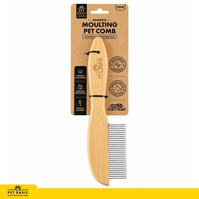Pet Bamboo Grooming Comb 21cm X 4cm – image 4