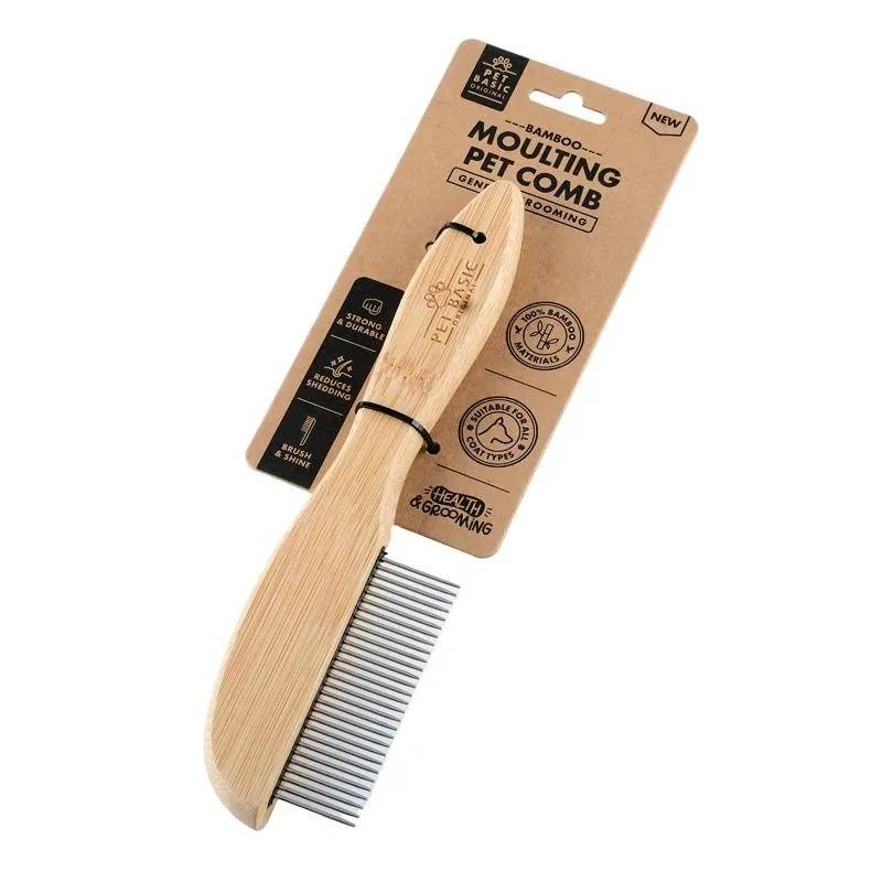 Pet Bamboo Grooming Comb 21cm X 4cm – image 3