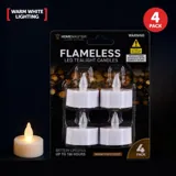 Candles LED Flameless Tealight Warm White 4pk – image 3