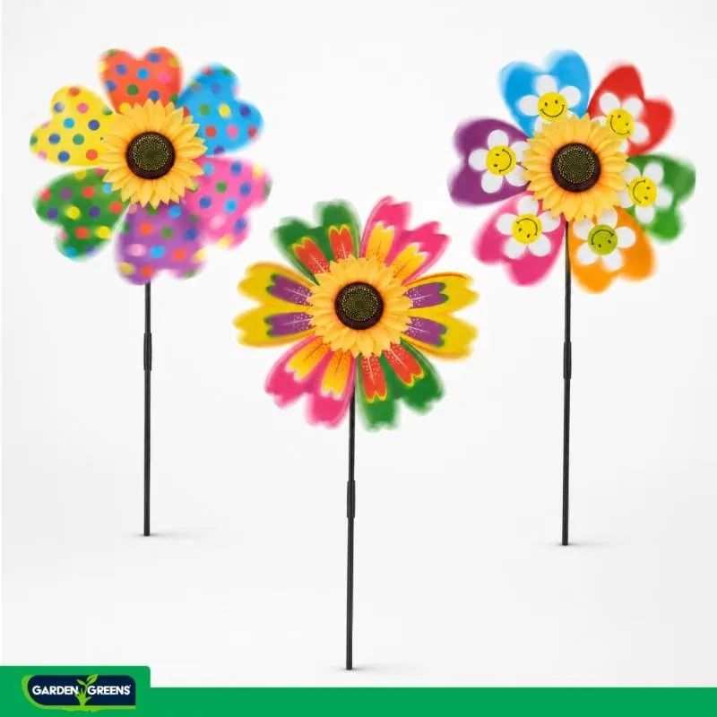 Windmill Spinner Flowers 1pc 36cm X 72cm Multi-Colour 3 Assorted – image 4