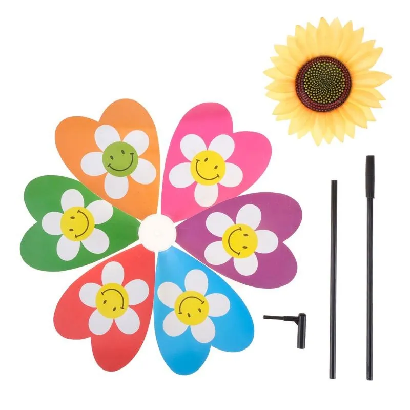 Windmill Spinner Flowers 1pc 36cm X 72cm Multi-Colour 3 Assorted – image 2