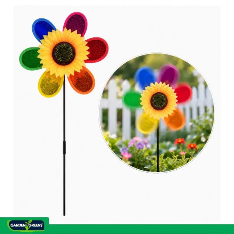Windmill Spinner Sunflower Centre 1pc 27cm X 65cm Metallic Multi-Colour – image 4