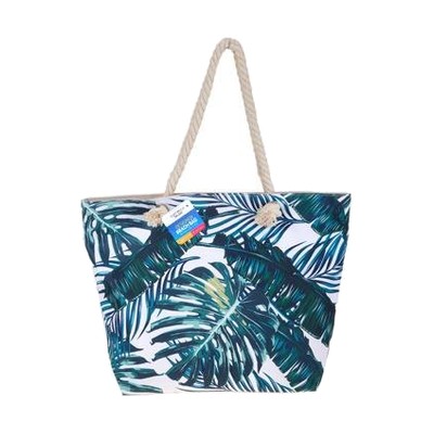 Design Teal Palm Leaf