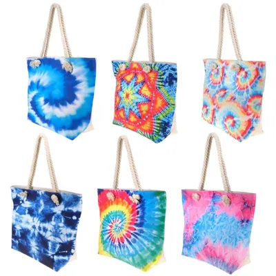 Beach Bag Series Three 53cm X 38cm X 17cm 6 Assorted Designs Zippered Opening