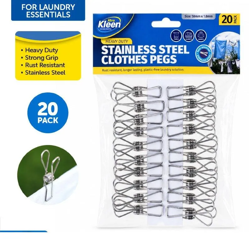 Pegs Stainless Steel 5.8cm 20pk – image 4