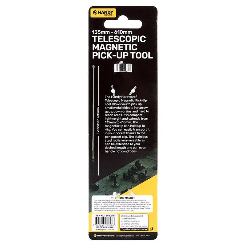 Telescopic Magnetic Pick Up Tool Black (Extends From 130mm - 600mm) – image 3