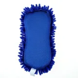 Microfibre Chenille Shaggy Sponge 22cm X 10cm X 3.5cm - Blue – image 2