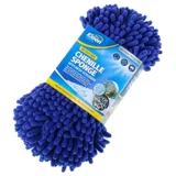 Microfibre Chenille Shaggy Sponge 22cm X 10cm X 3.5cm - Blue – image 3