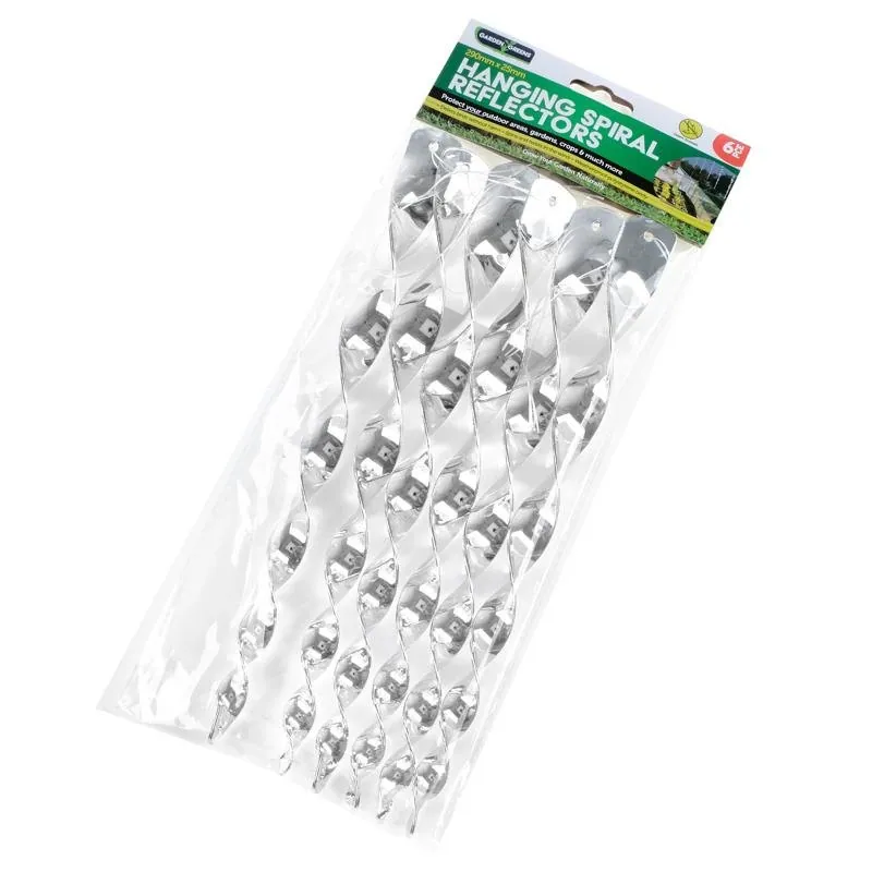 Bird Repellent Hanging Spiral Reflectors 6pk 29cm X 2.5cm – image 3