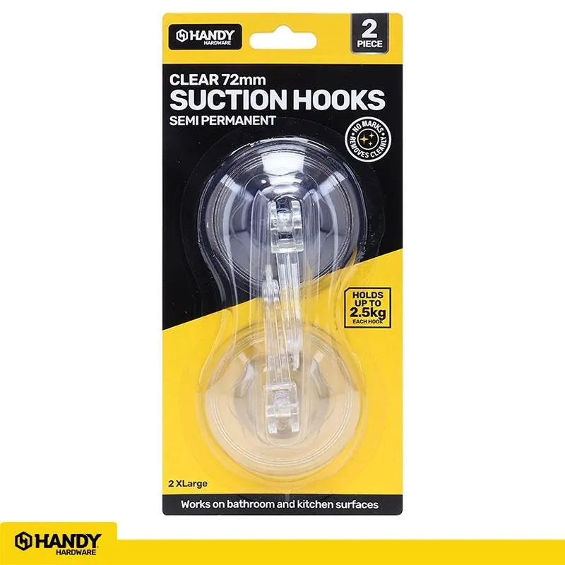 Hooks Suction Cups Clear 7.2cm 2pk (Holds Up To 2.5kg) – image 4