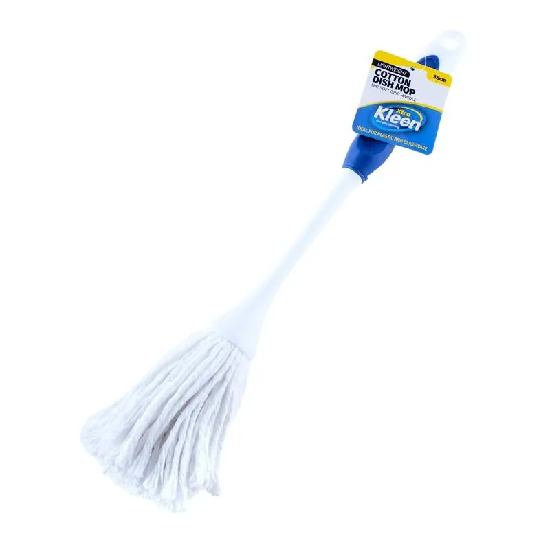 Dish Mop Cotton Head with Tpr and Plastic Handle - 38cm – image 3