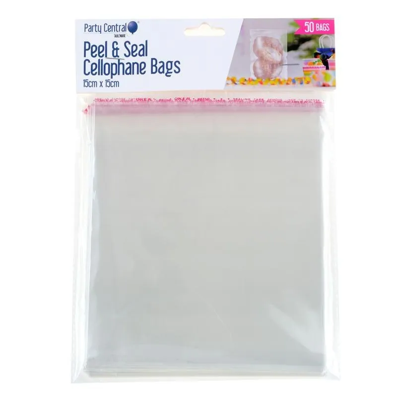 Premium Peel & Seal Cellophane Bags - 15cm X 15cm 50pk – image 4