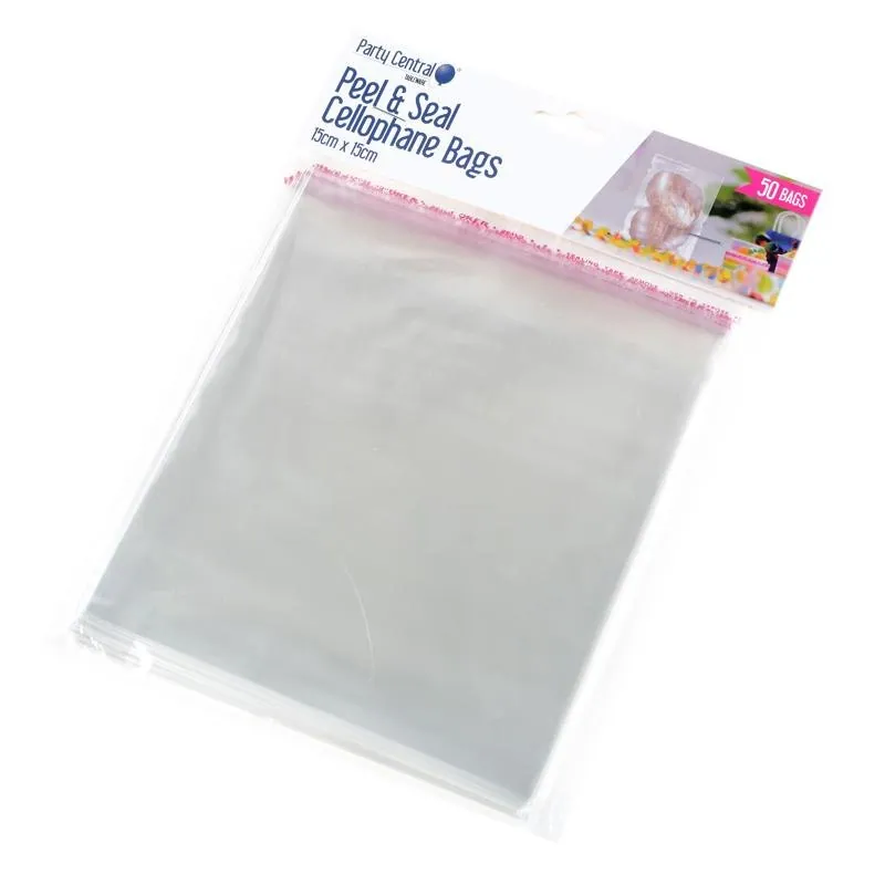 Premium Peel & Seal Cellophane Bags - 15cm X 15cm 50pk – image 3