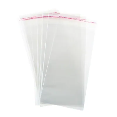 Premium Peel & Seal Cellophane Bags - 10cm X 22cm 40pk