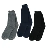 Socks Mens Heat Control Brushed Lining 3pk Crew Cut Navy, Grey & Black Per Pack – image 1