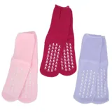 Socks Adults Heat Control Lounge Socks Paw Print Anti-Slip 3pk 3 Assorted Colours Per Pack – image 1