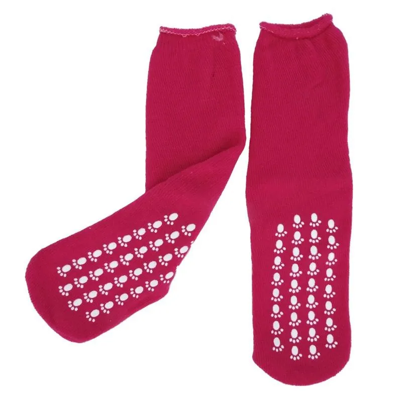Socks Adults Heat Control Lounge Socks Paw Print Anti-Slip 3pk 3 Assorted Colours Per Pack – image 2