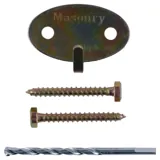 Hook Picture Brass Plated 1pc Includes 2 Nails & Masonry Drill Bit (Holds Up To 60kg Masonry) – image 2