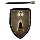 Hook Picture Brass Plated 3pc Includes 3 Nails (Holds Up To 6kg in Plasterboard & 15kg in Timber Stud) – image 2