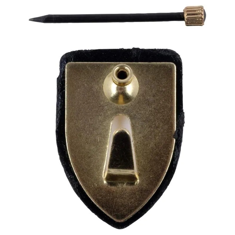 Hook Picture Brass Plated 3pc Includes 3 Nails (Holds Up To 6kg in Plasterboard & 15kg in Timber Stud) – image 2