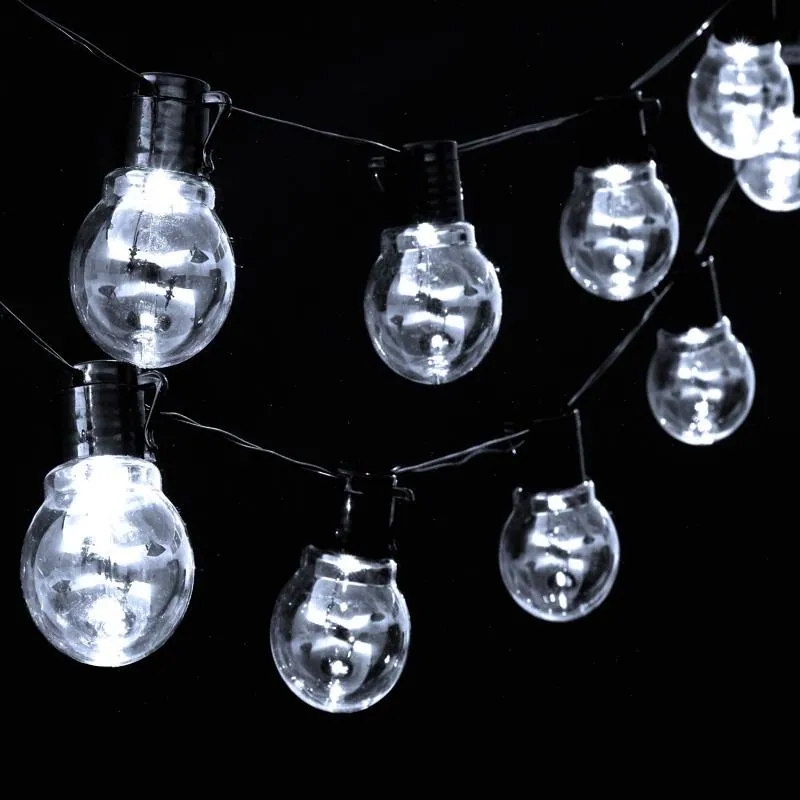 Christmas Solar Festoon Cool White Lights 2 Functions 20pk – image 2