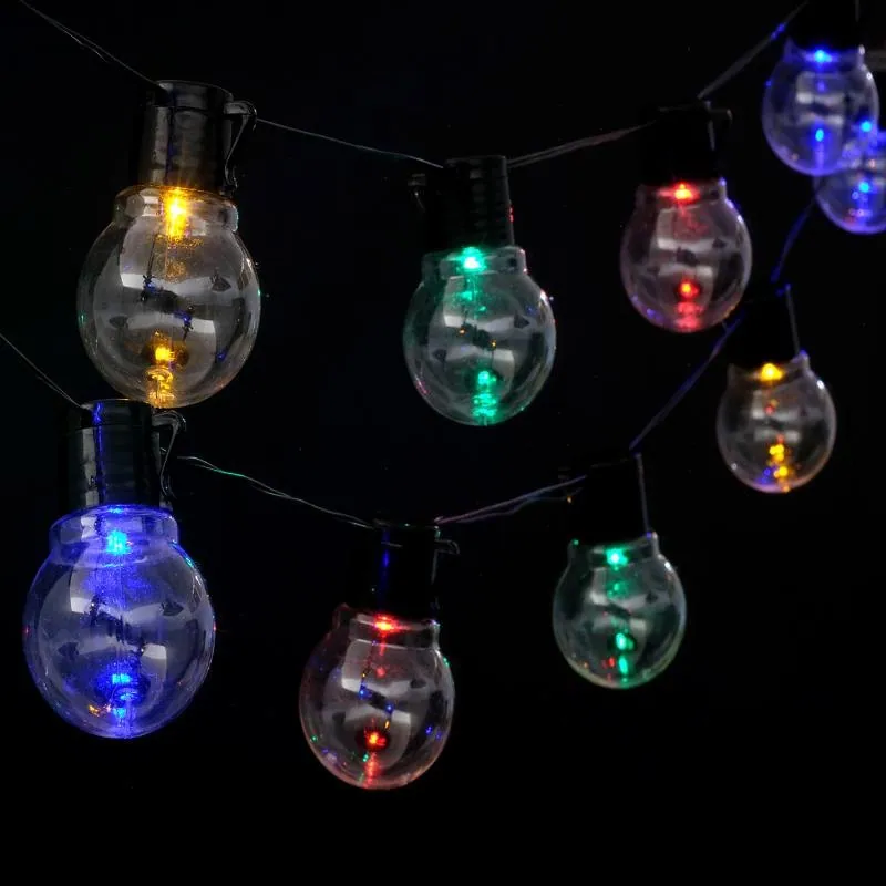 Christmas Solar Festoon Multi Coloured Lights 2 Functions 20pk – image 2