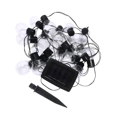 Christmas Solar Festoon Multi Coloured Lights 2 Functions 20pk