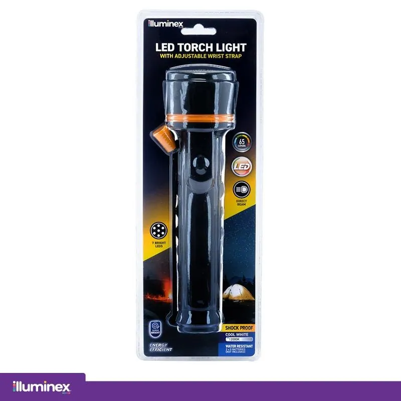 Illuminex Battery Operated Torch 7 LED 24.5cm X 6.5cm X 6.5cm – image 4