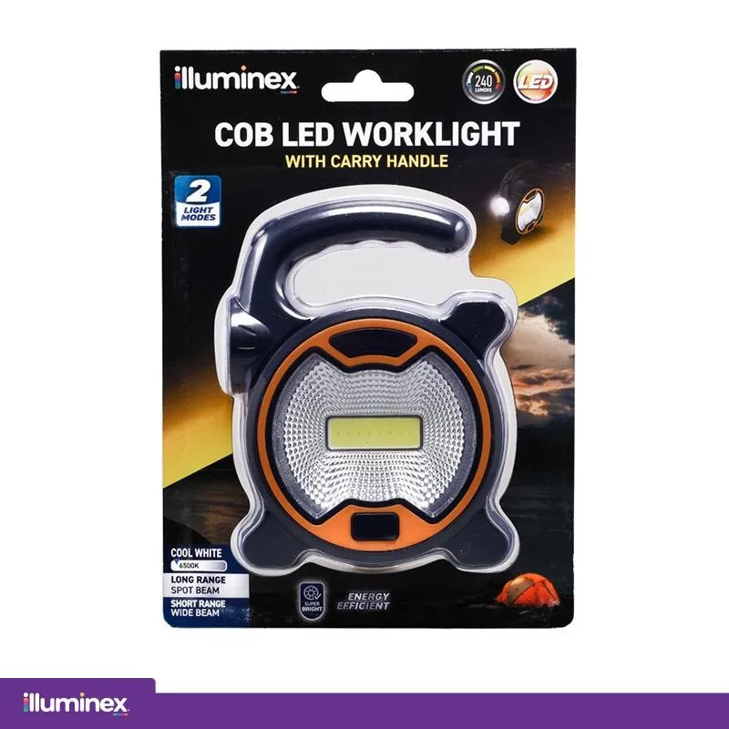 Illuminex Battery Operated 2-in-1 Cob & Flashlight Portable Work Light 240 Lumens 13cm X 10cm (Requires – image 4