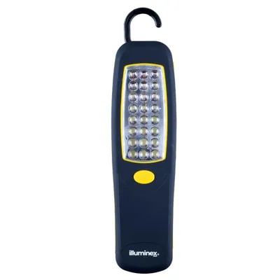 Illuminex Battery Operated Hanging Magnetic Utility Light 24 LED 360 Degree Swivel Hook 20.5cm X 5cm (Requires