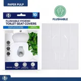 Flushable Paper Toilet Seat Covers Disposable 10pk – image 4