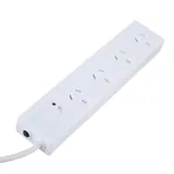 Power Board 4 Outlets with Surge Protection 3 Metre Cord White 240V 10A Max Load 2400W – image 2