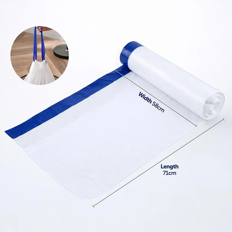 Garbage Bags Kitchen Tidy with Drawstring 35l - 25pk - 58cm X 71cm - White – image 2