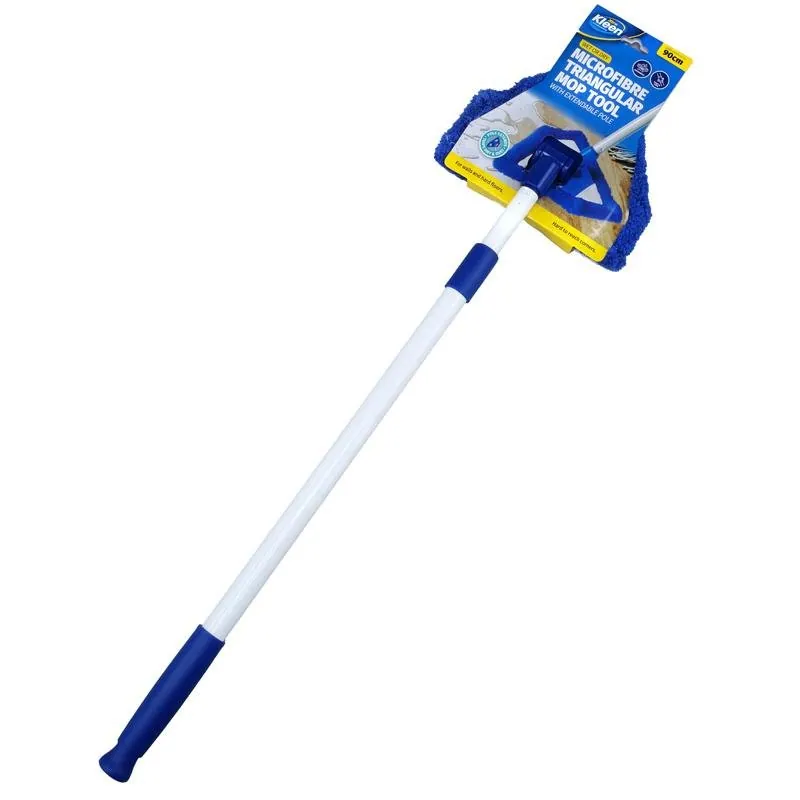 Microfibre Triangular Head Cleaning Tool with Extendable Pole 55cm - 90cm – image 3