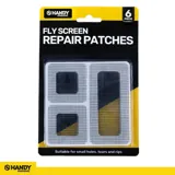 Flyscreen Adhesive Repair Sheets 9pc Black (3pc 10cm X 5cm, 6pc 5cm X 5cm) – image 4