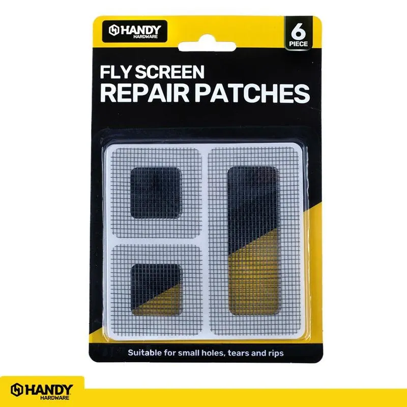 Flyscreen Adhesive Repair Sheets 9pc Black (3pc 10cm X 5cm, 6pc 5cm X 5cm) – image 4