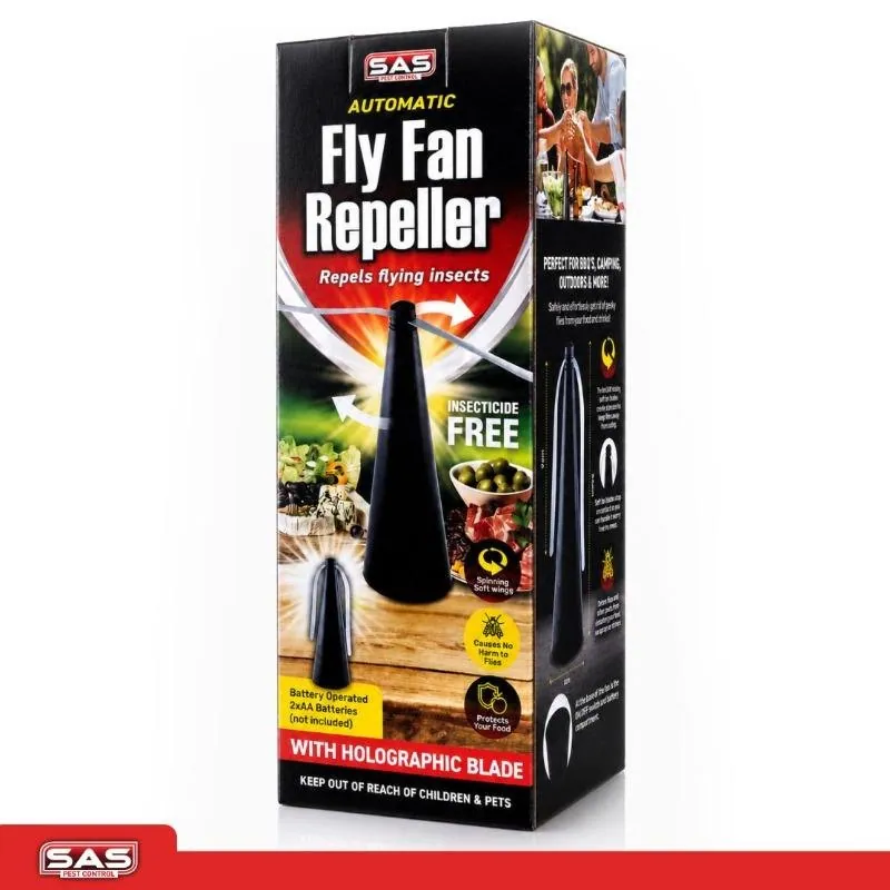 Fly Away Fan Battery Operated Fan 9cm X 8cm X 24cm Black Requires – image 4