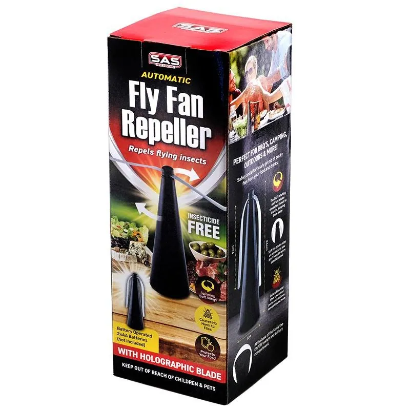 Fly Away Fan Battery Operated Fan 9cm X 8cm X 24cm Black Requires – image 3