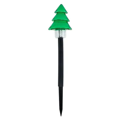 Stake Light Solar Christmas Tree 1LED 8cm X 40cm Types Cool White 1 Function