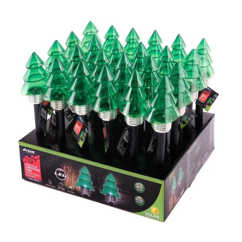 Stake Light Solar Christmas Tree 1LED 8cm X 40cm Types Cool White 1 Function – image 3